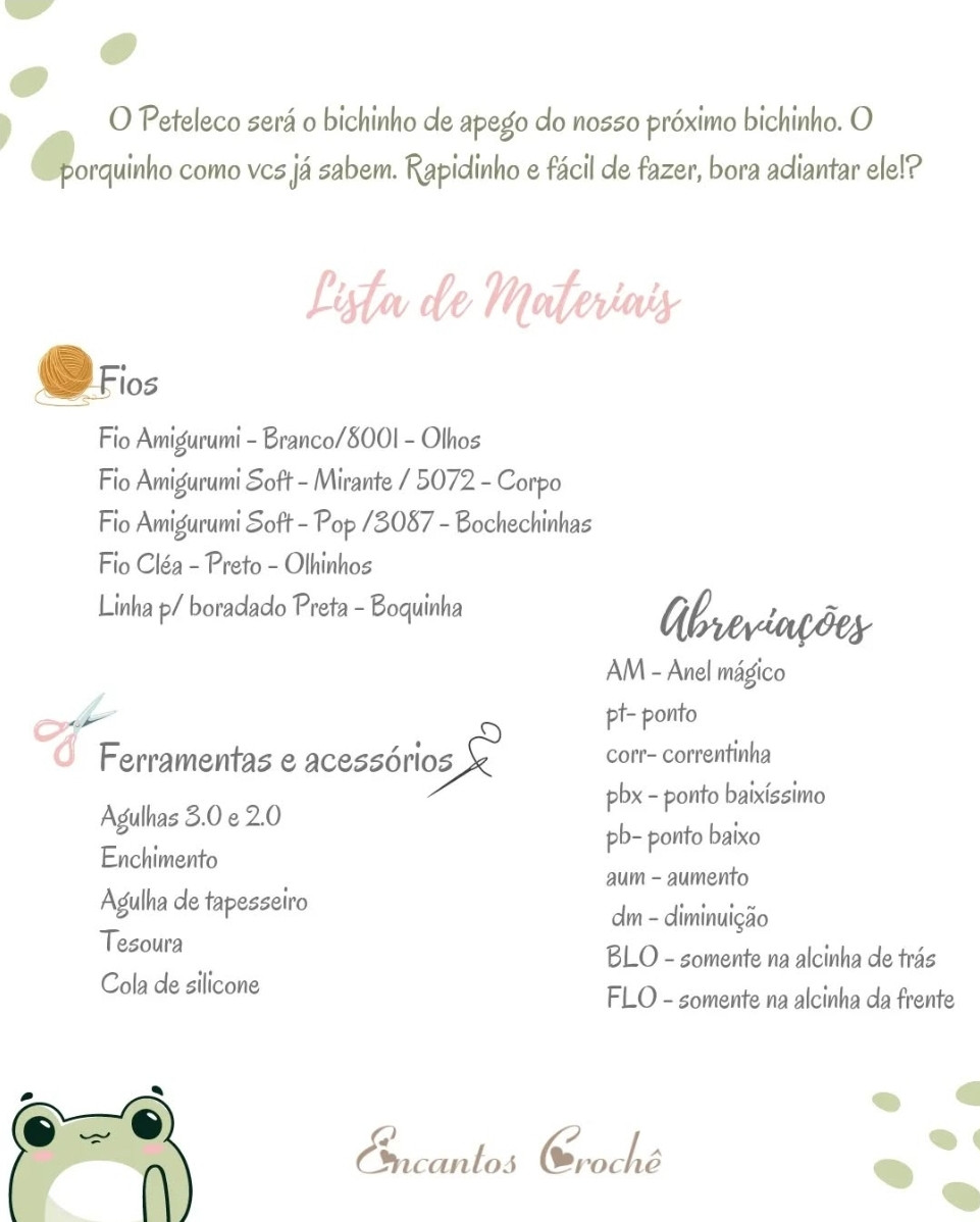 Receita de Amigurumi: Sapo Peteleco para Iniciantes