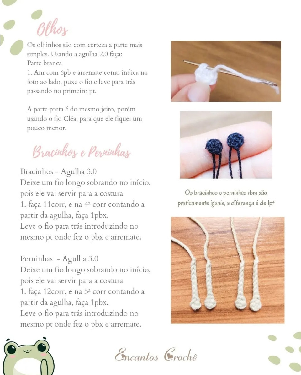 Receita de Amigurumi: Sapo Peteleco para Iniciantes