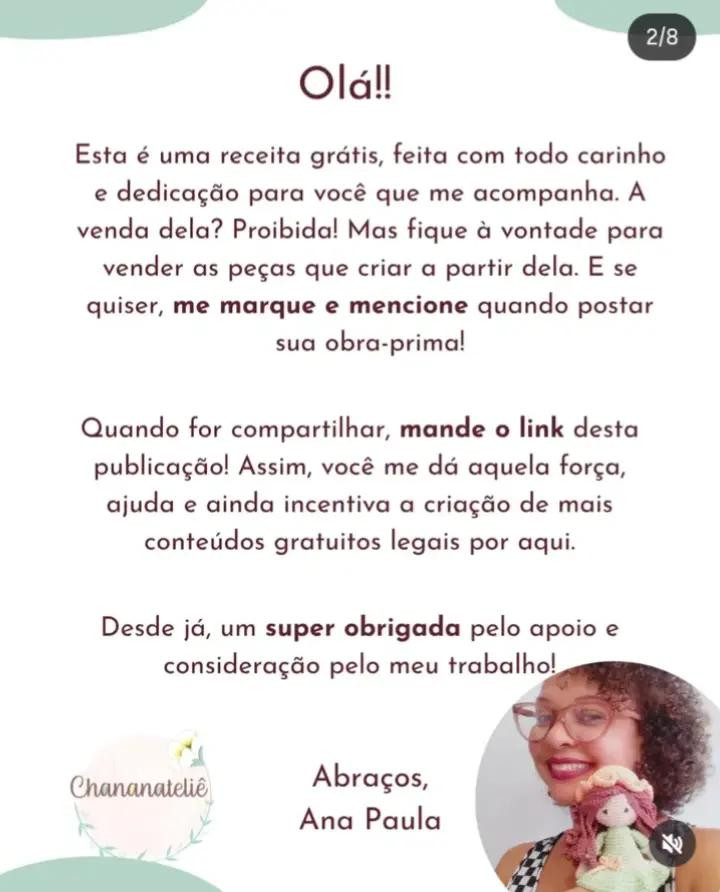 Receita de Amigurumi: Ursinho de Crochê com Lenço Amarelo