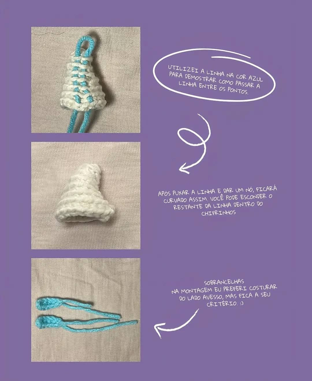Receita de Crochê do Monstro Azul com Instruções Detalhadas