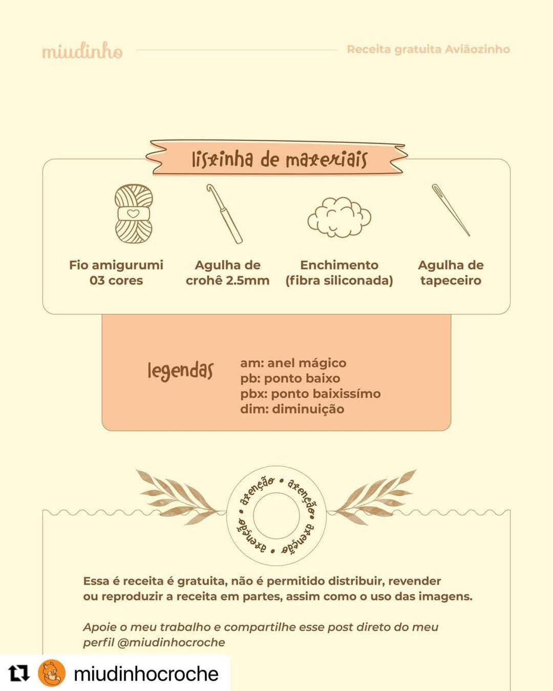 Receita de Crochê Grátis: Aviãozinho Amigurumi para Iniciantes