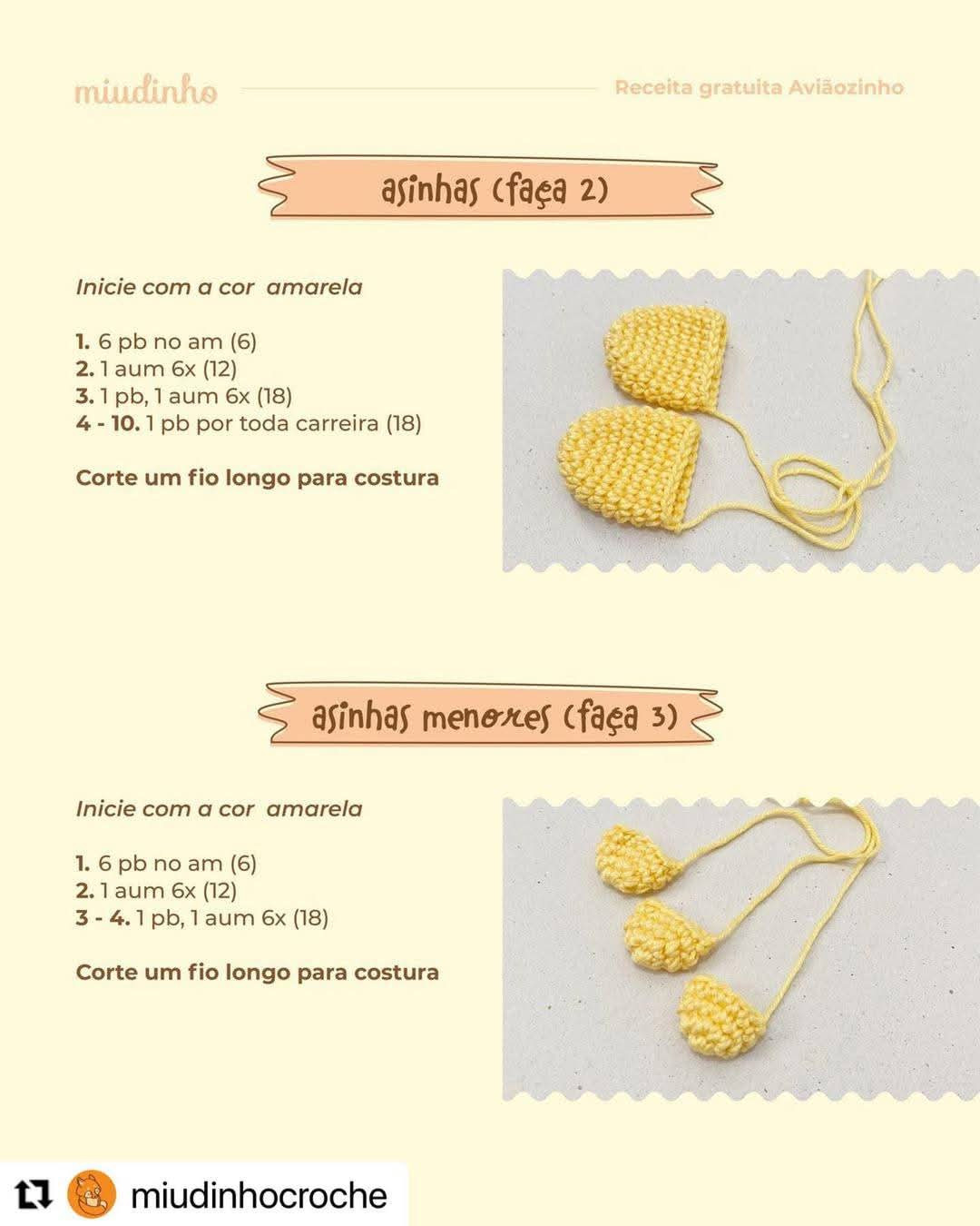 Receita de Crochê Grátis: Aviãozinho Amigurumi para Iniciantes