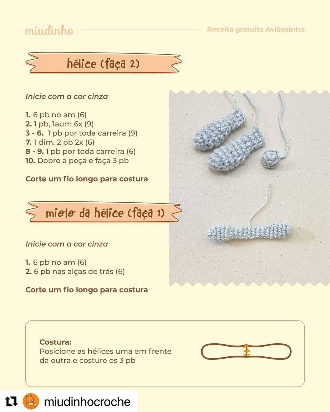 Receita de Crochê Grátis: Aviãozinho Amigurumi para Iniciantes