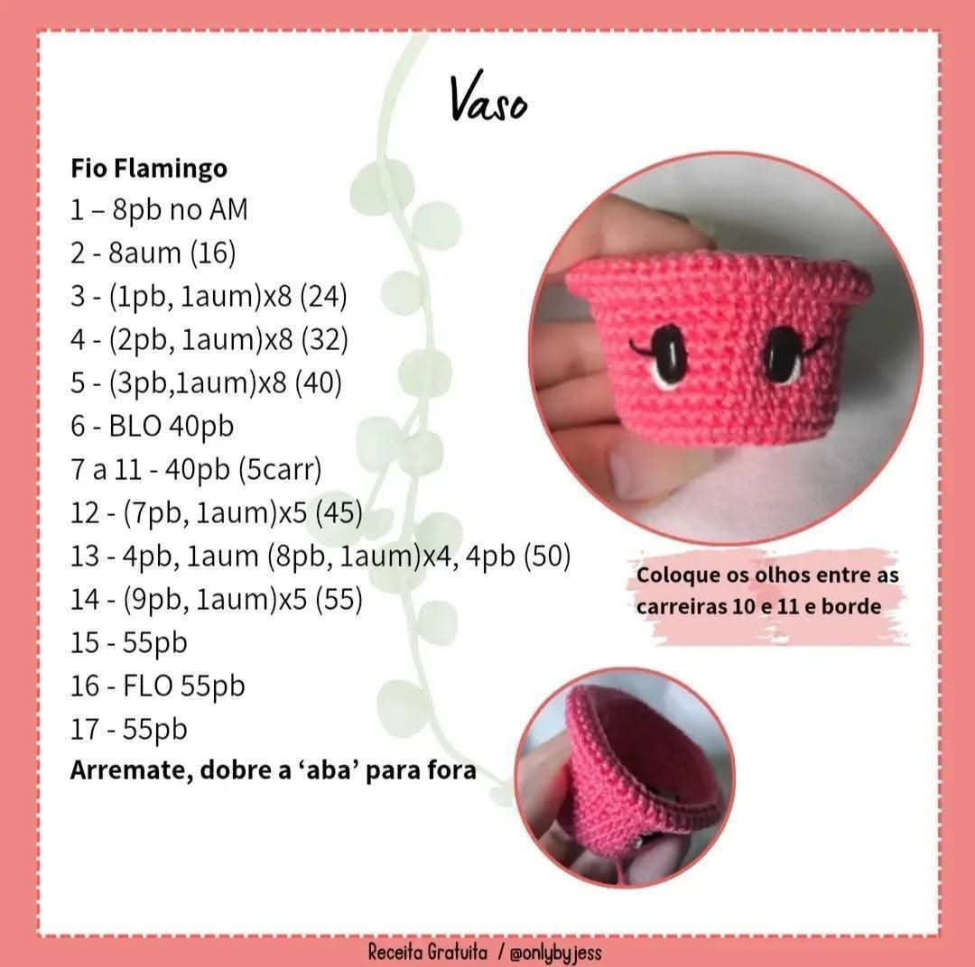 Receita de Crochê Grátis: Suzy, a Suculenta Fofa para Decorar!