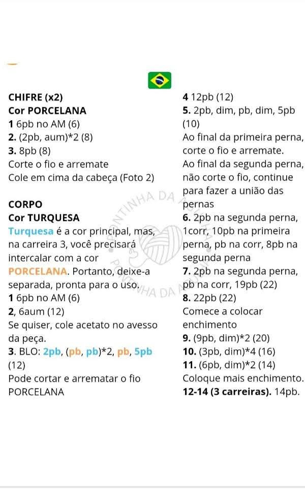 Receita Grátis: Amigurumi Monstrinho Azul Dễ Thương