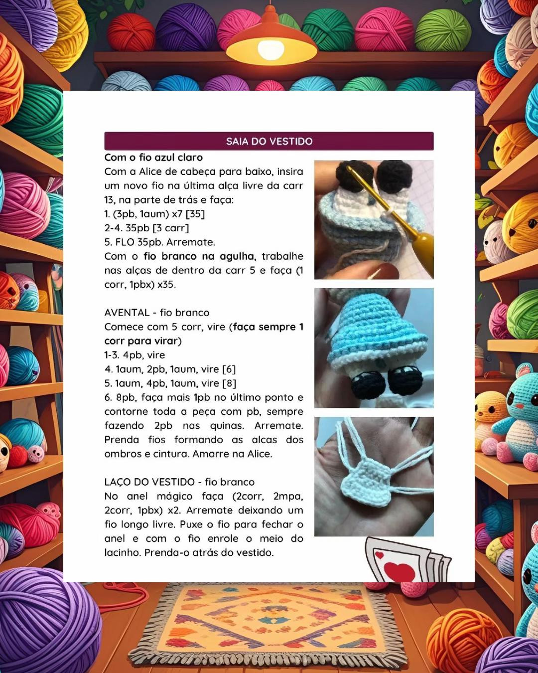 Receita Grátis de Amigurumi: Alice e o Coelho Branco