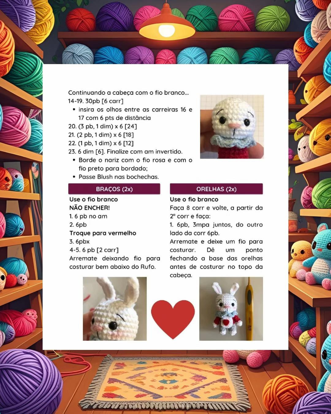 Receita Grátis de Amigurumi: Alice e o Coelho Branco