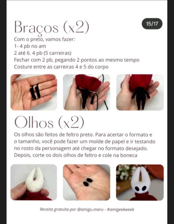 Receita Grátis de Amigurumi: Boneca Hornet em Vestido Vermelho