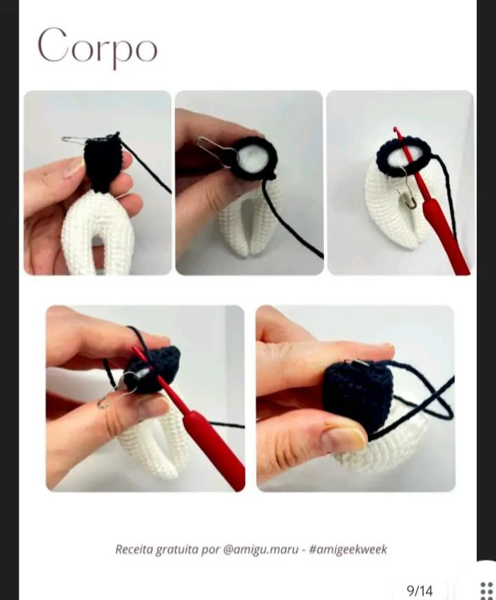 Receita Grátis de Amigurumi: Boneca Hornet em Vestido Vermelho