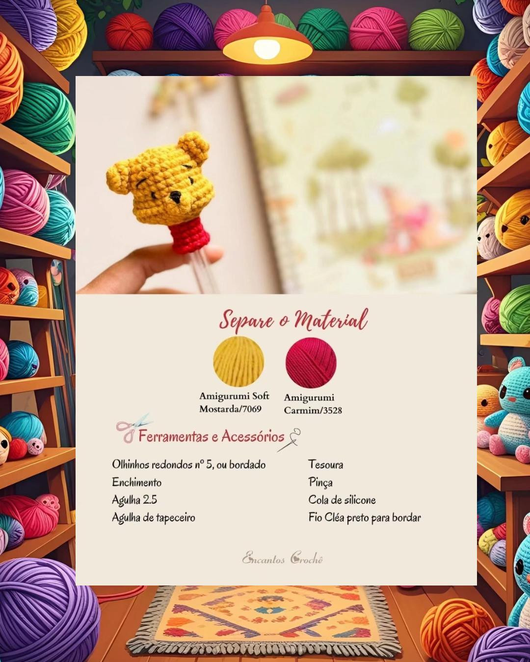 Receita Grátis: Ponteira de Crochê Winnie Pooh