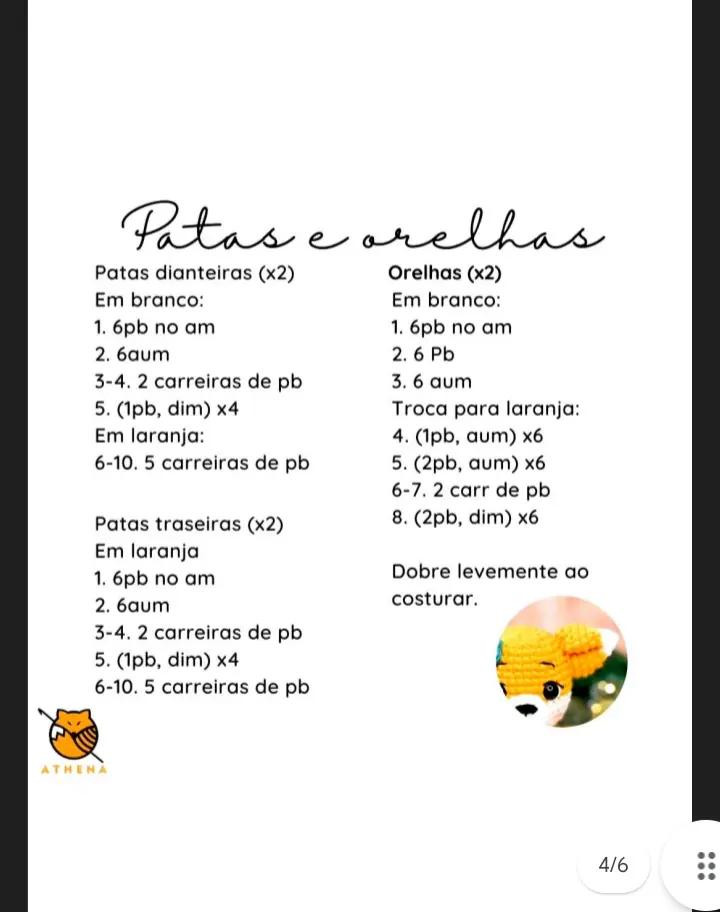 Receita Gratuita de Amigurumi: Raposinha Charmosa com Cachecol