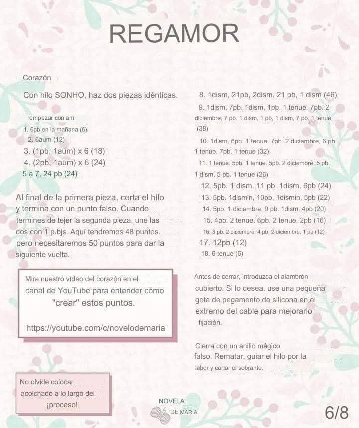 Receta Amigurumi: Regadera de Amor con Corazón de Crochet