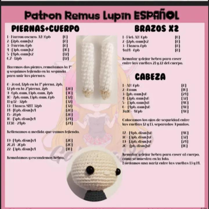 Remus Lupin Amigurumi: Patrón de Tejido Gratis para Descargar