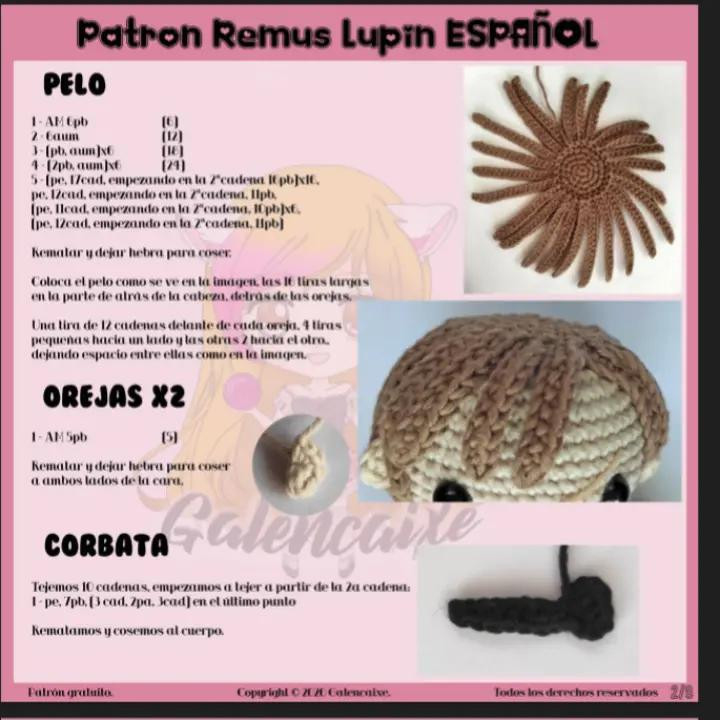 Remus Lupin Amigurumi: Patrón de Tejido Gratis para Descargar