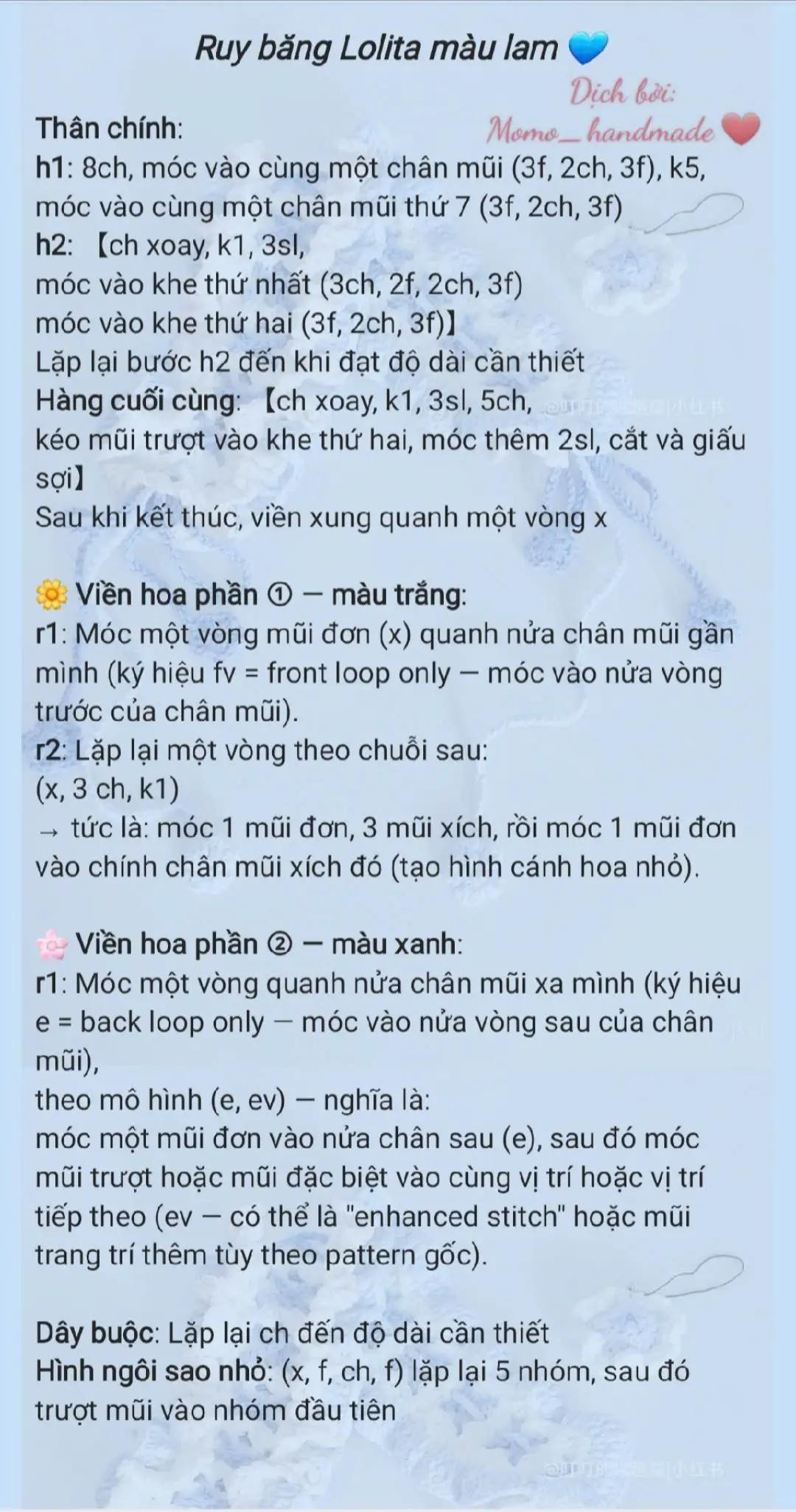 ruy băng lolita màu lam