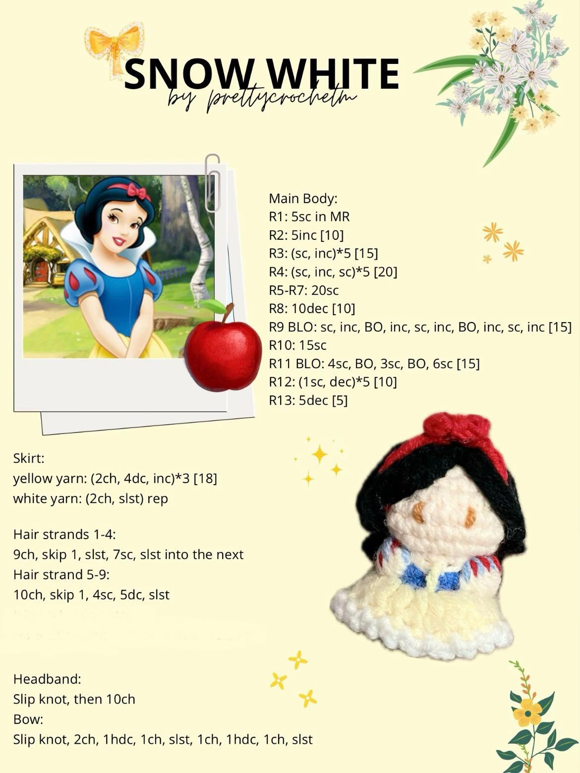 Snow White Crochet Pattern: Create Your Own Fairy Tale
