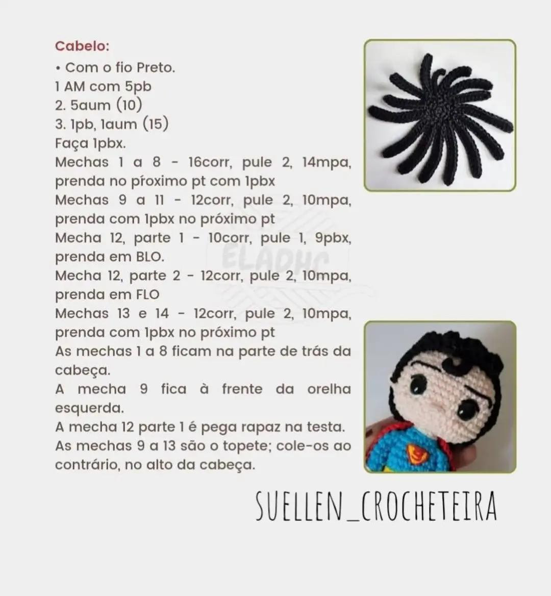 Superhomem em Amigurumi: Receita Gratuita Passo a Passo