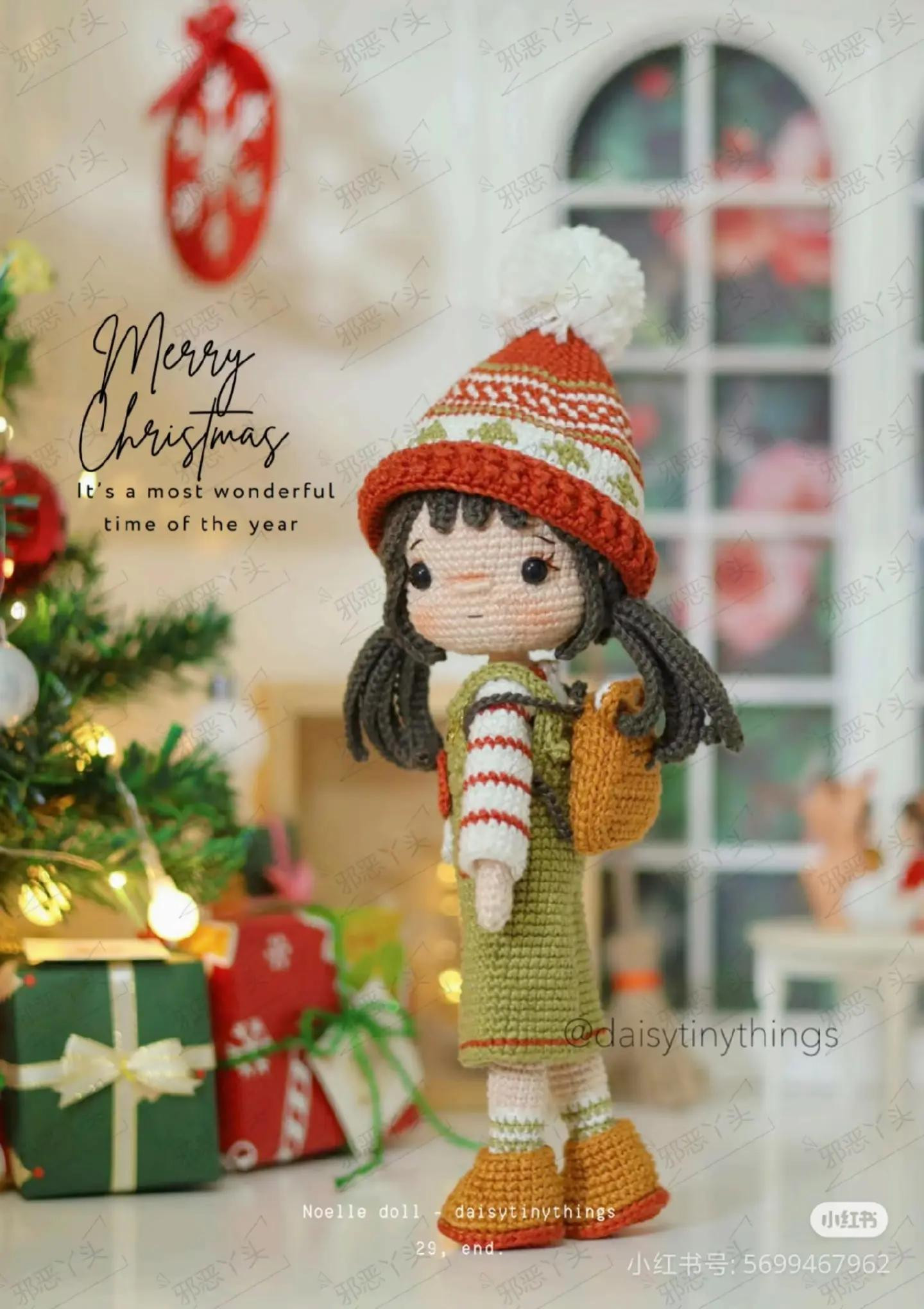 Sweet Christmas Doll Crochet Pattern: Noelle