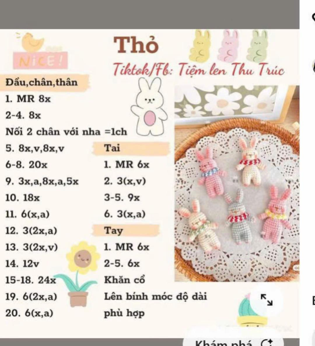 Thỏ mini kèm chart