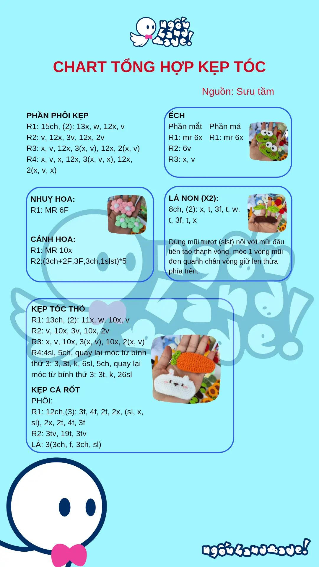 tổng hợp chart kẹp tóc