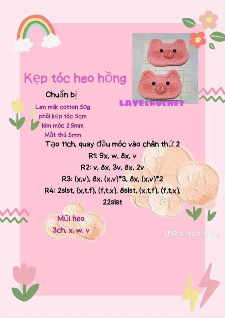 Tổng hợp chart móc kẹp tóc