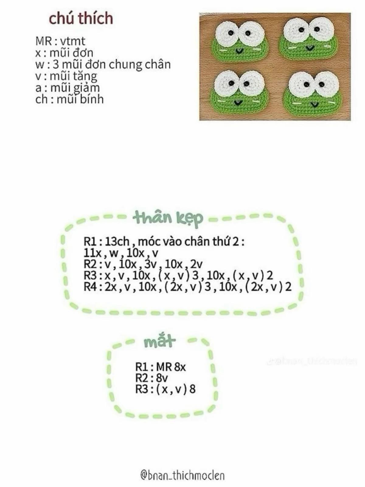 Tổng hợp chart móc kẹp tóc