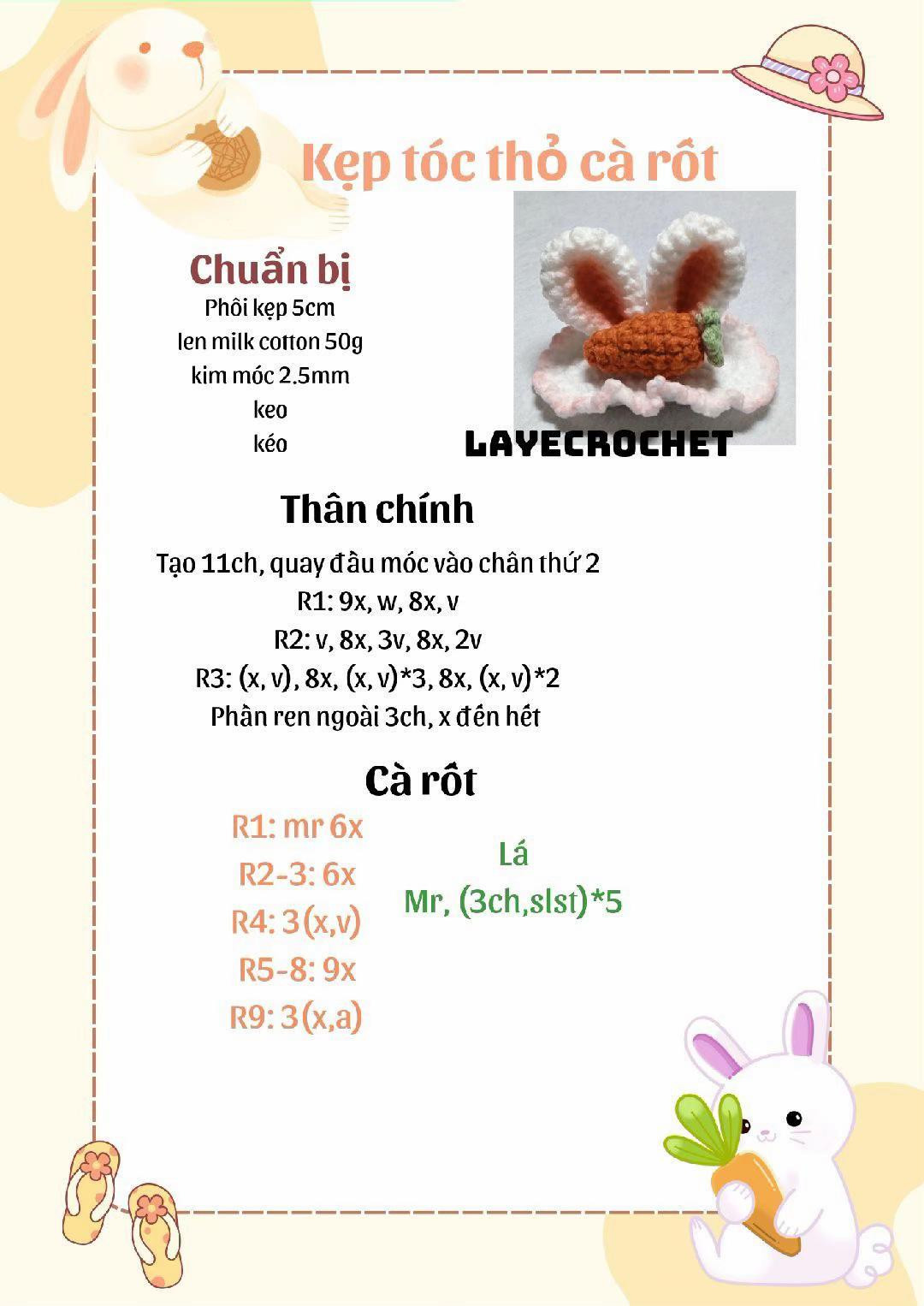 Tổng hợp chart móc kẹp tóc