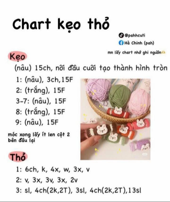 Tổng hợp chart móc kẹp tóc