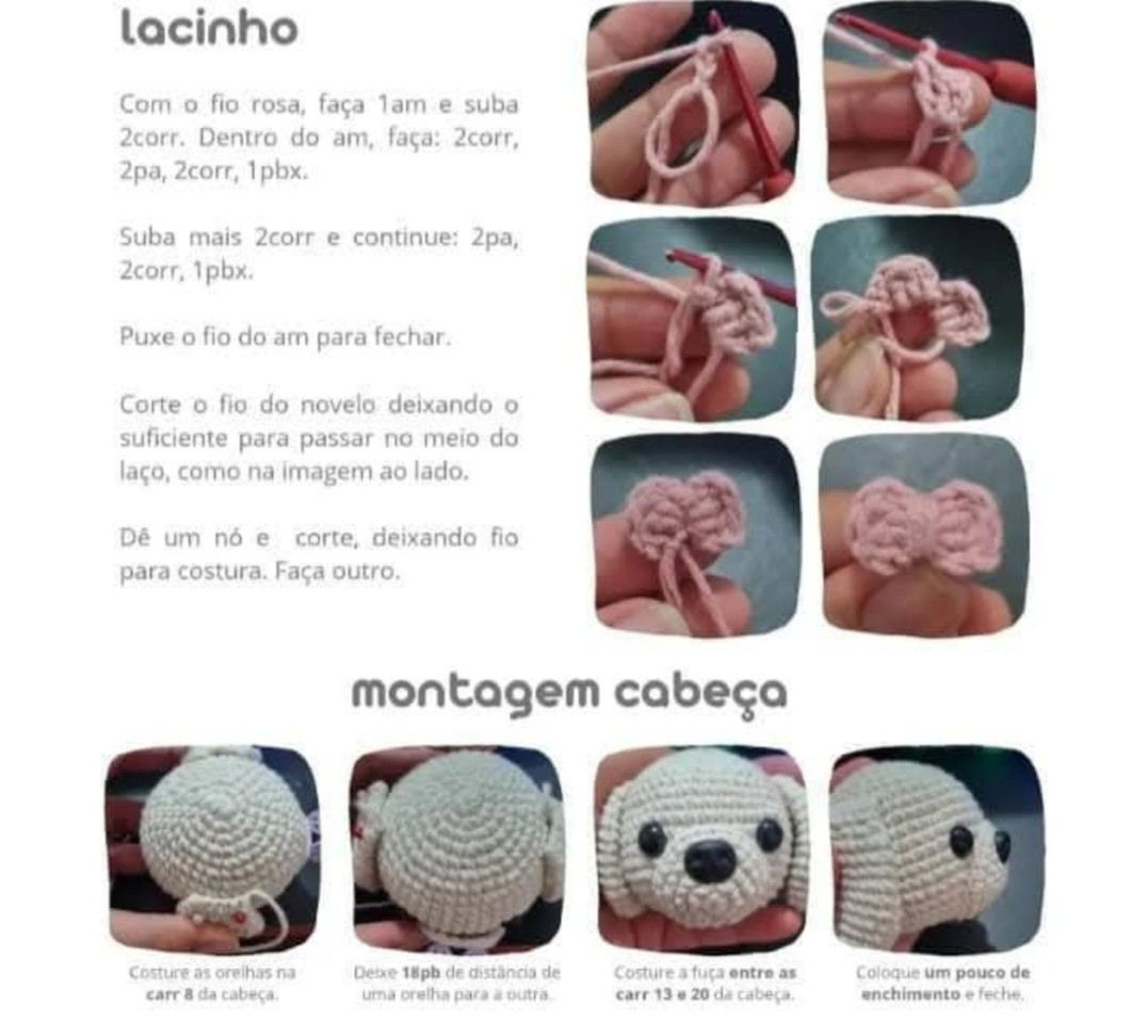 Toph, o Doguinho Shih Tzu em Crochê: Gráfico Detalhado e Criativo