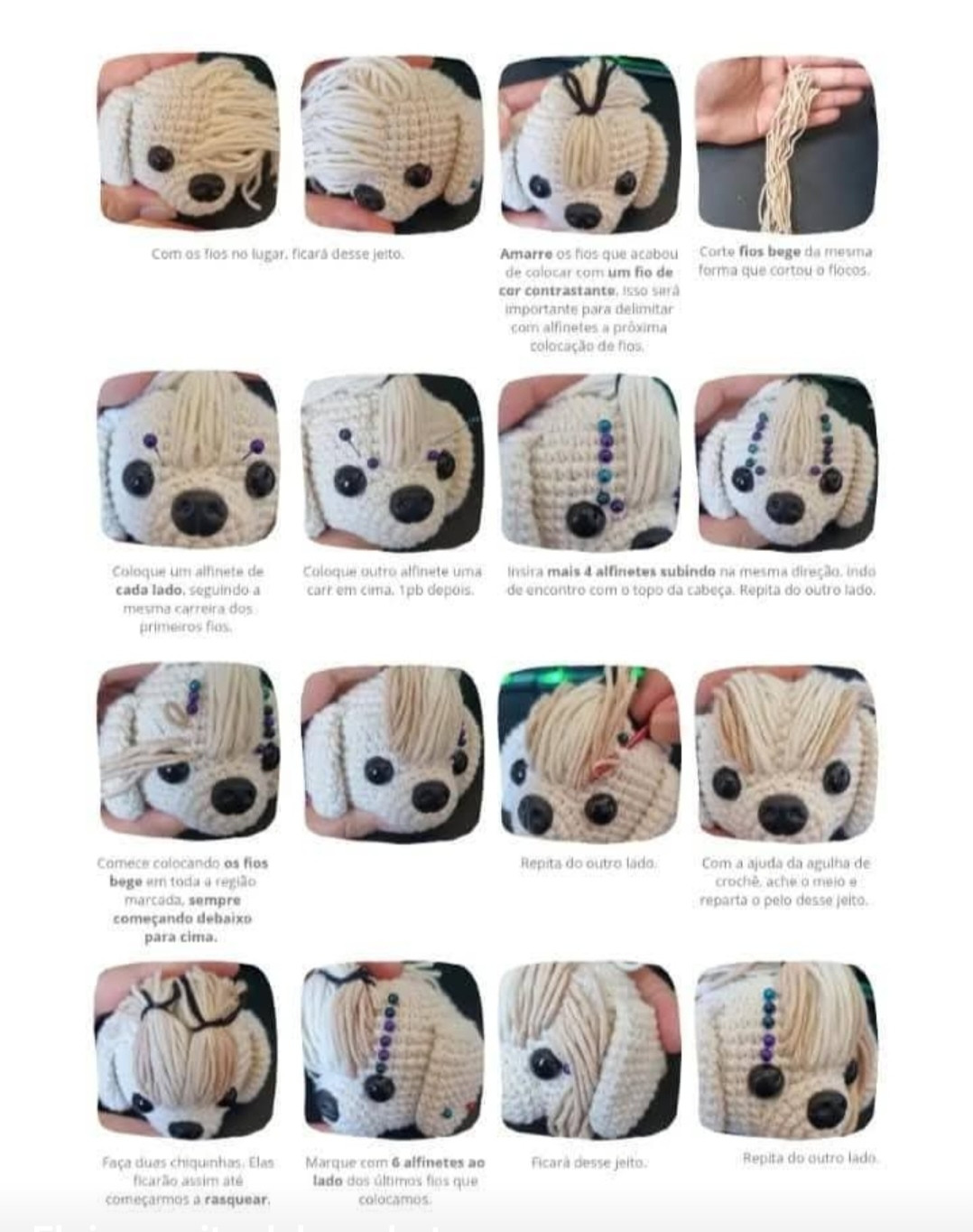 Toph, o Doguinho Shih Tzu em Crochê: Gráfico Detalhado e Criativo