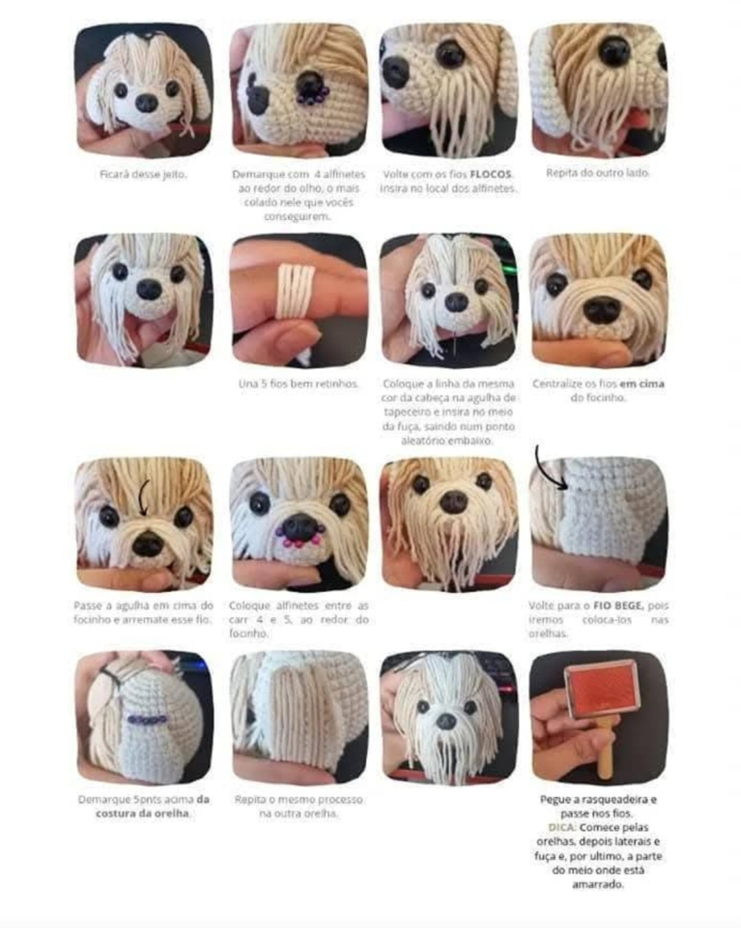 Toph, o Doguinho Shih Tzu em Crochê: Gráfico Detalhado e Criativo