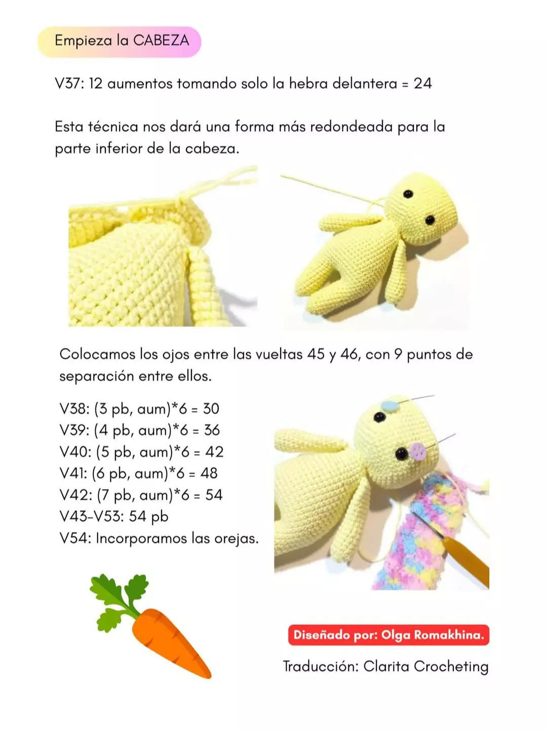 Una adorable liebre tejida con orejas esponjosas y vestimenta colorida