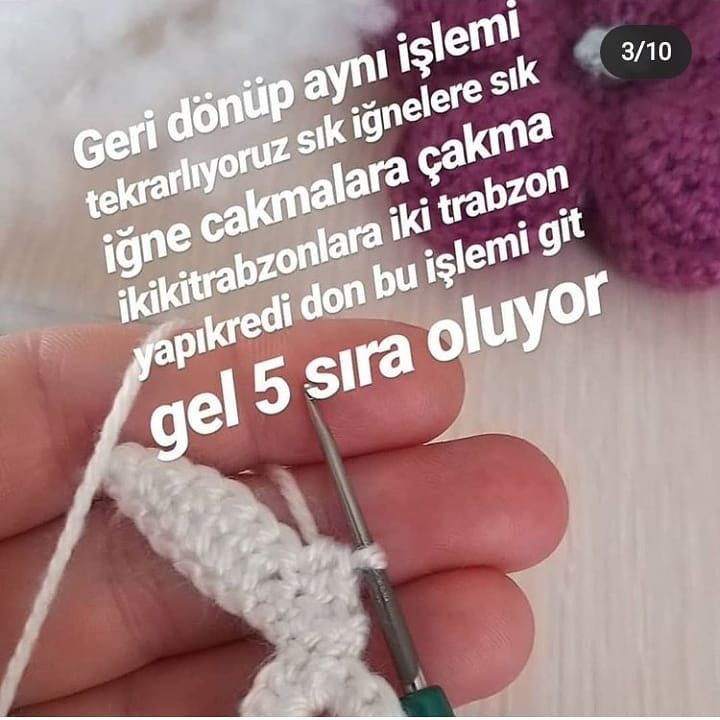8 Zincir ile Başlayan Çiçek Motifi Yapımı