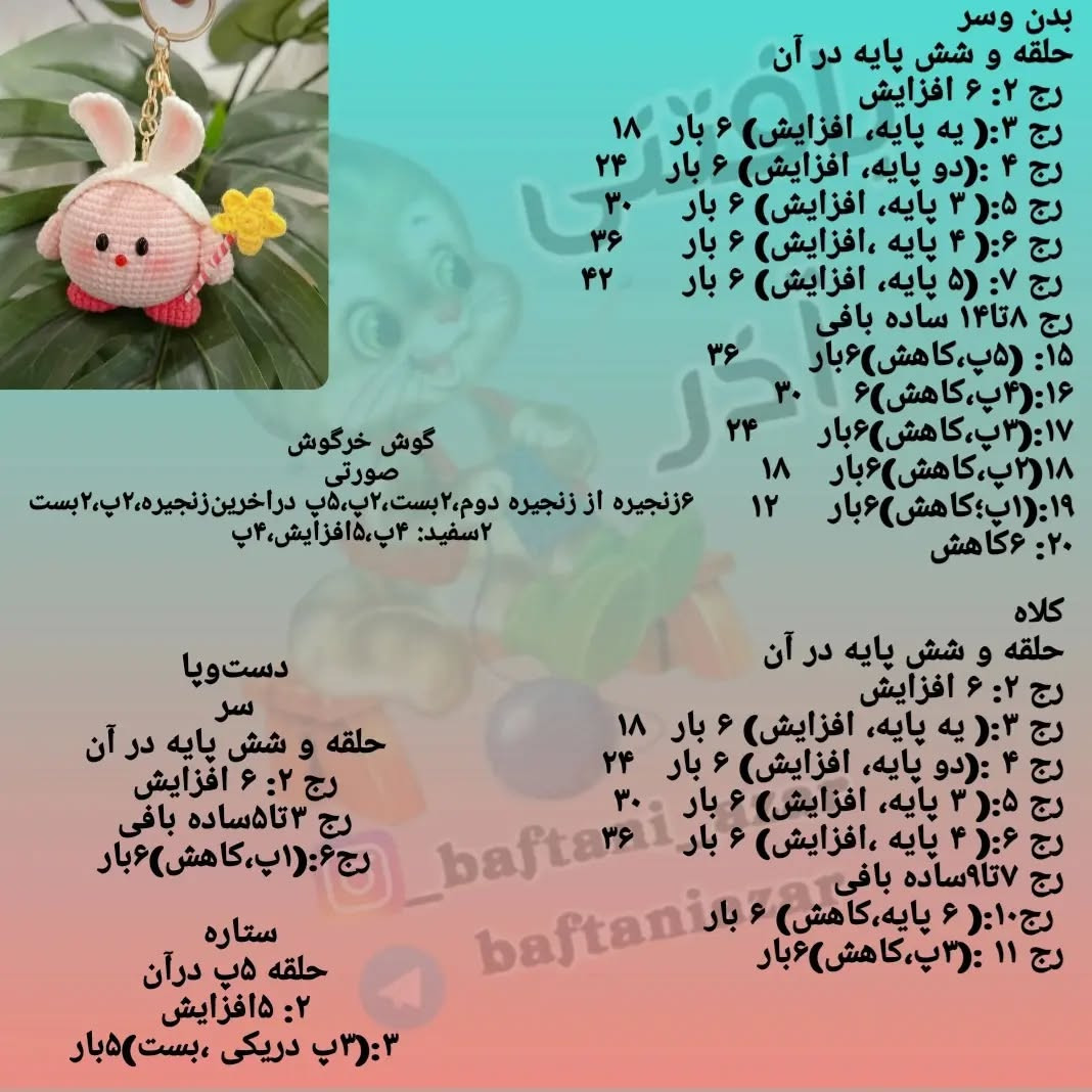 آموزش بافت آویز جوجو خرگوشی با móc len