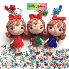 آموزش بافت عروسک اسب دریایی کوچک و رنگارنگ