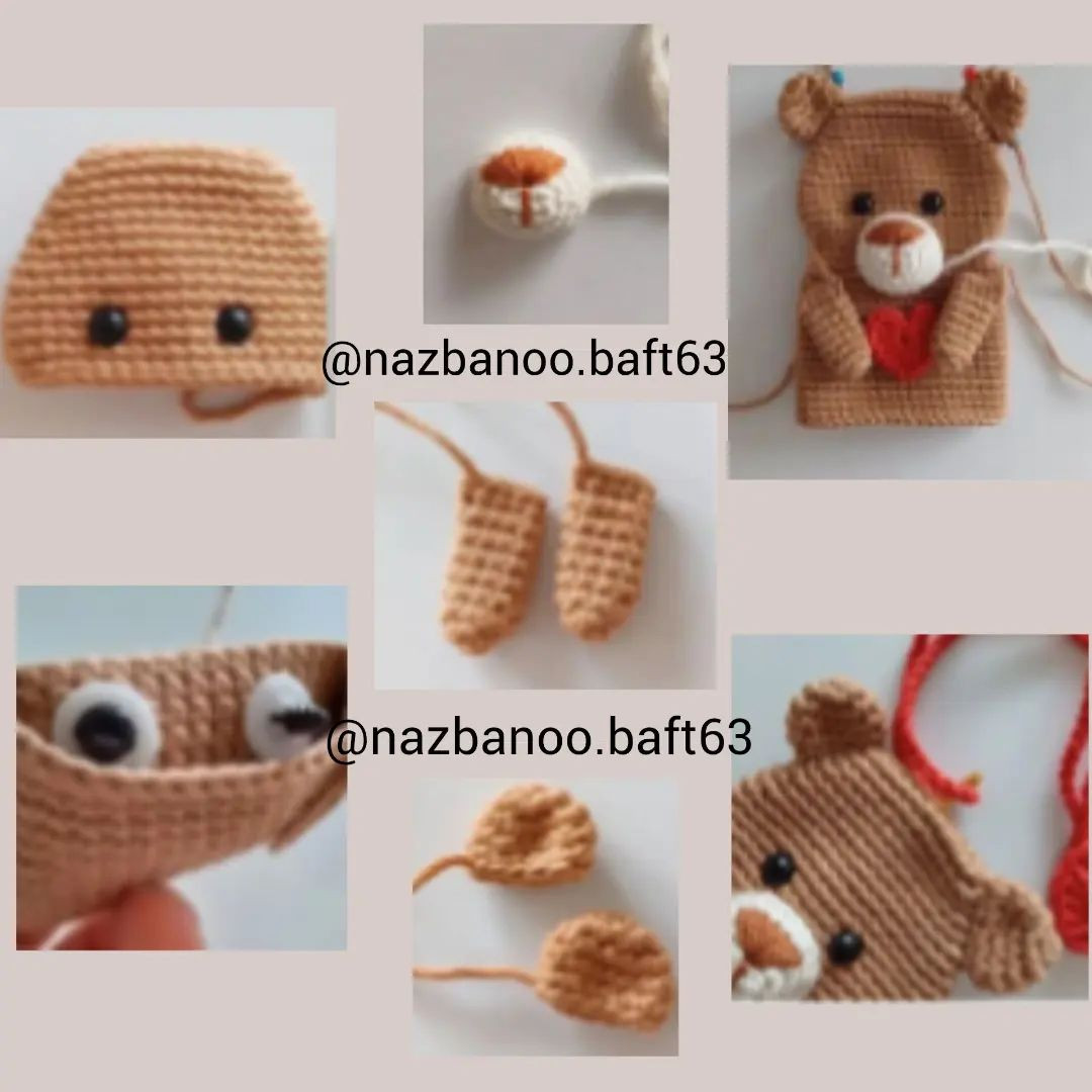 آموزش بافت عروسک خرس با قلب برای مبتدیان امروز براتون یک‌آموزش عالی و کاربردی آوردم 😍