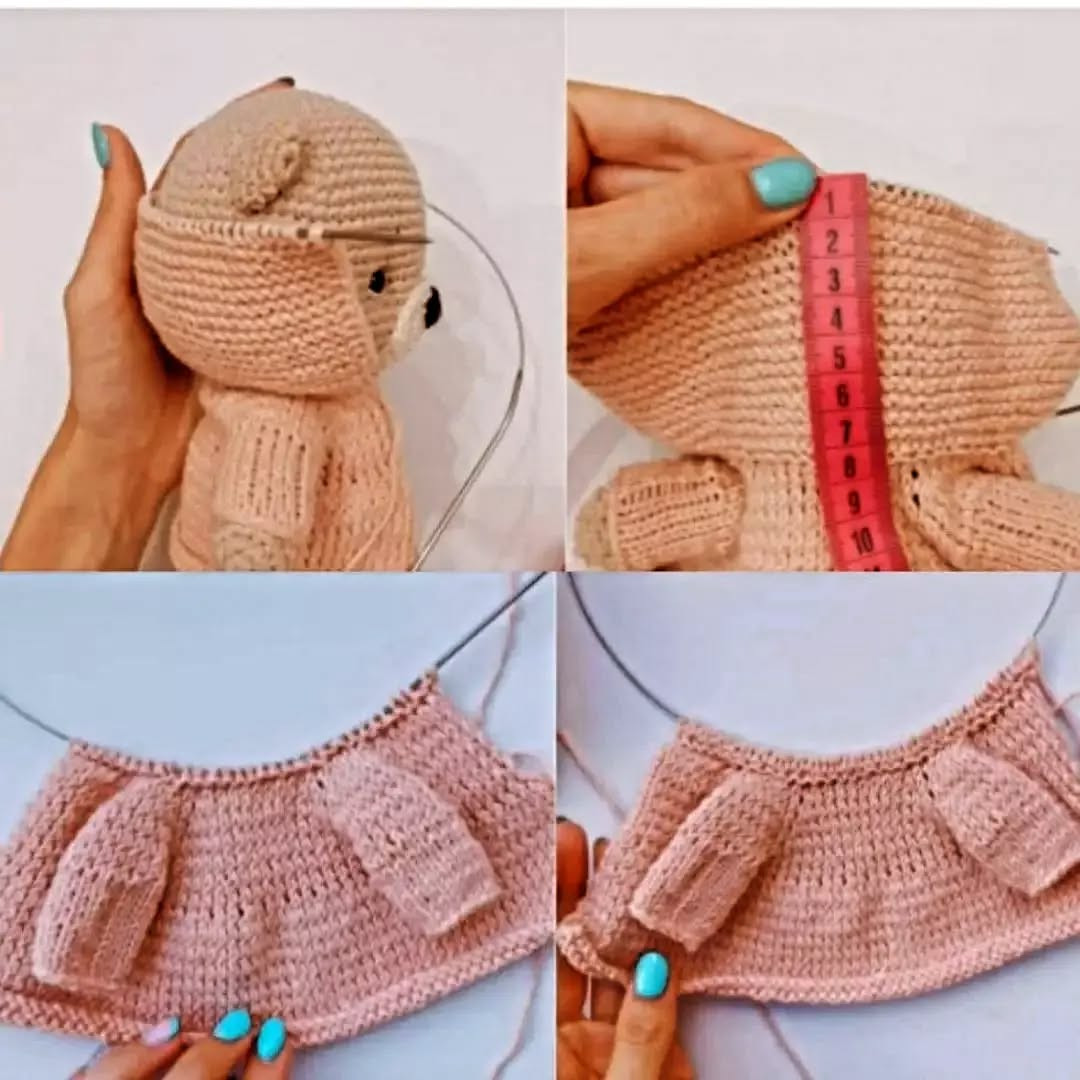 آموزش بافت عروسک خرس قلاب‌بافی برای مبتدیان دستوربافت عروسک خرسی🐻