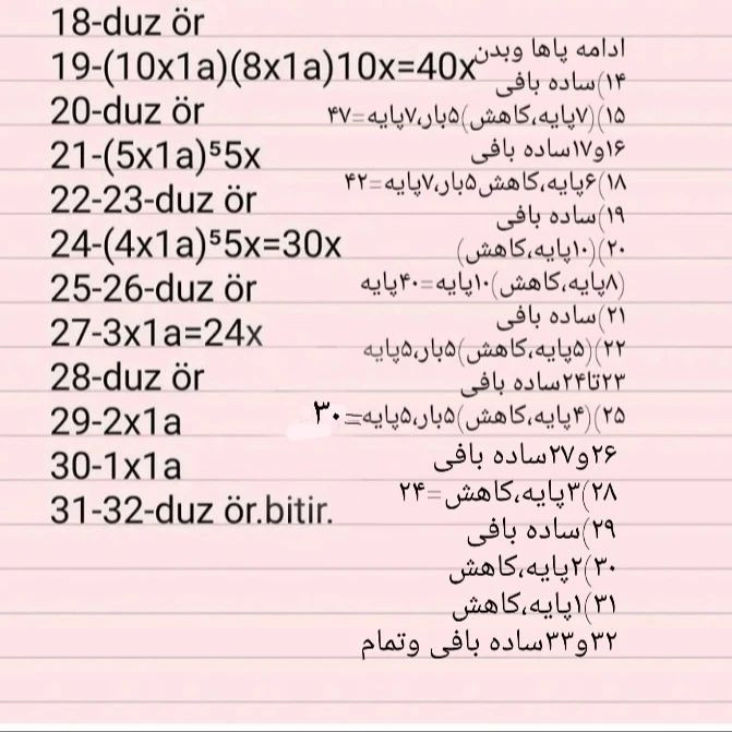 آموزش بافت عروسک کیتی با قلاب‌بافی