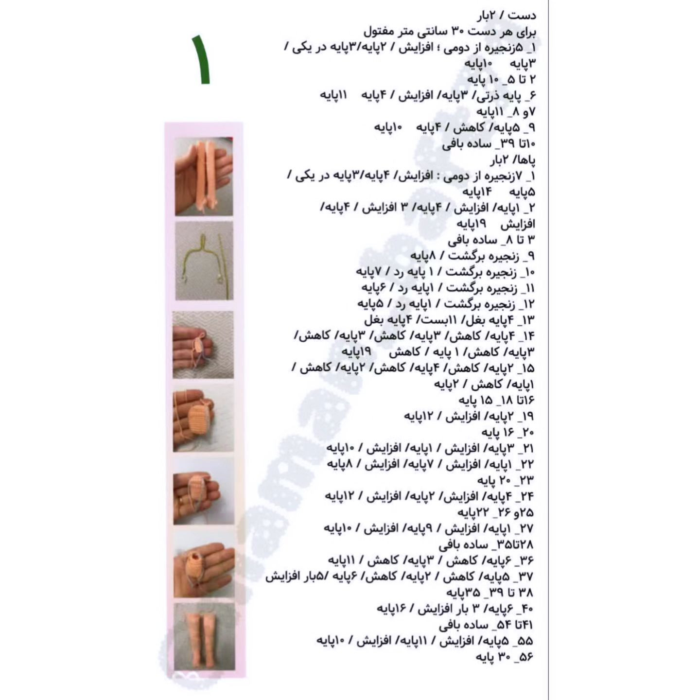 آموزش بافت عروسک‌های دختر nhỏ با móc len