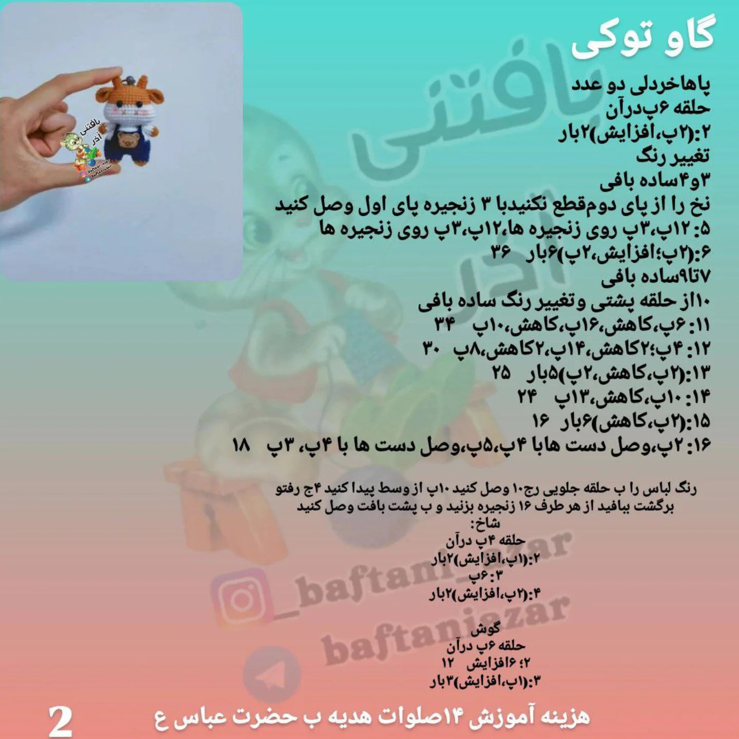 آموزش بافت گاو توکی
