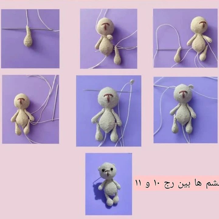 آموزش قلاب‌بافی گوشواره‌های عروسکی جذاب