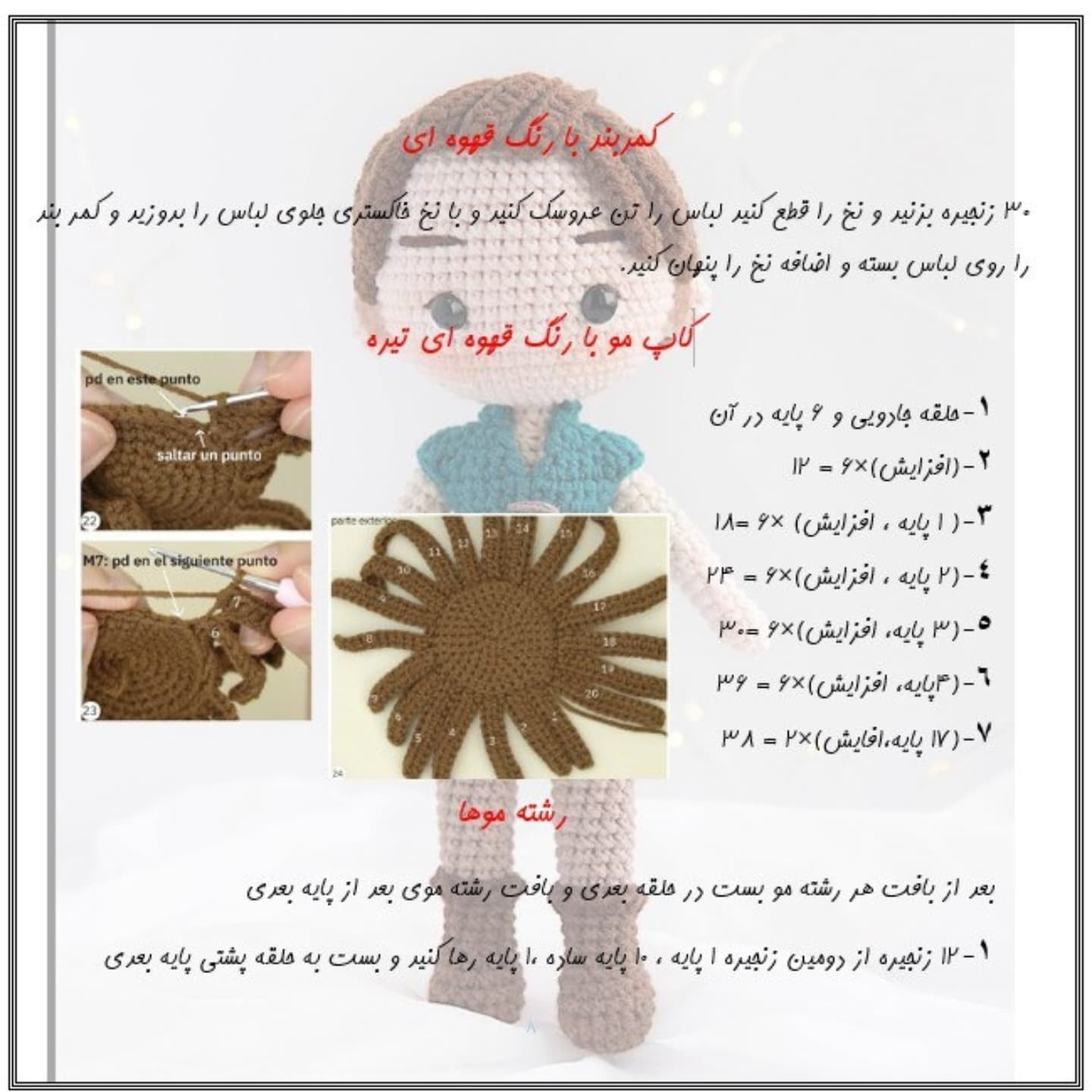 آموزش رایگان فیگور قلاب‌بافی مردانه