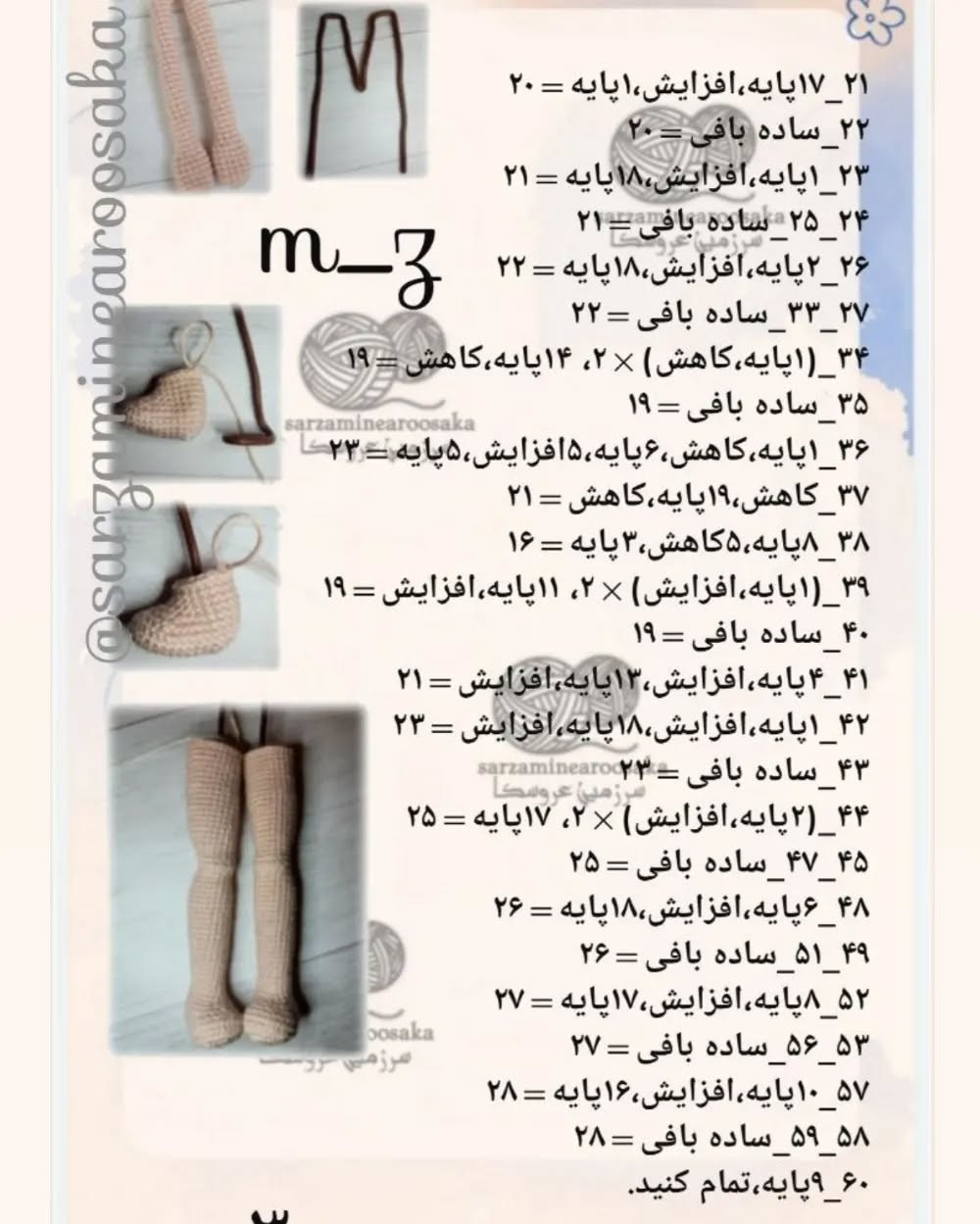 آموزش ساخت عروسک بافتنی زیبا و شیک برای دکوری خانه