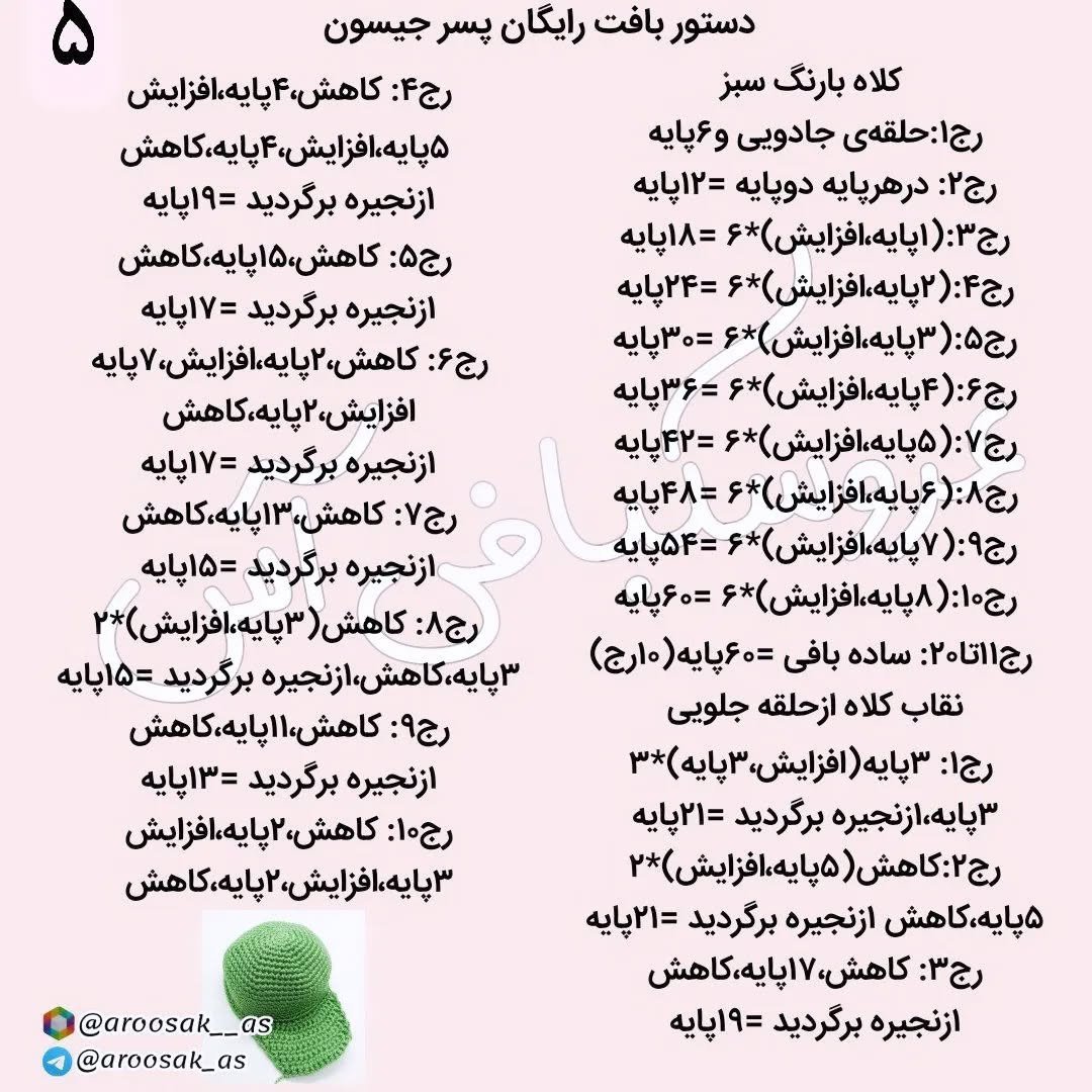 عروسک بافی پسرانه با کلاه سبز و توپ فوتبال