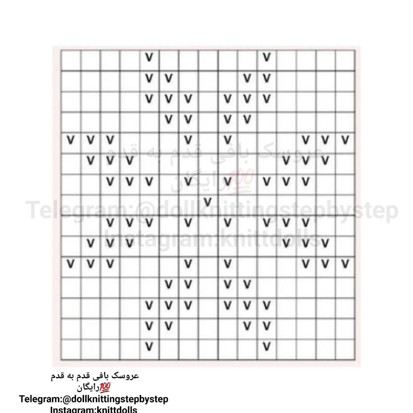 عروسک بافتنی با طرح برف کریسمس