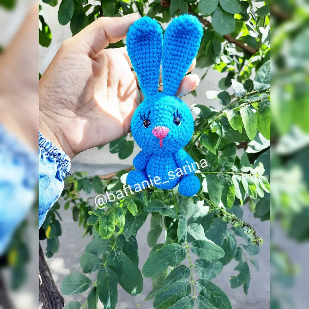 عروسک خرگوش قلاب بافی زیبا با الگوی رایگان