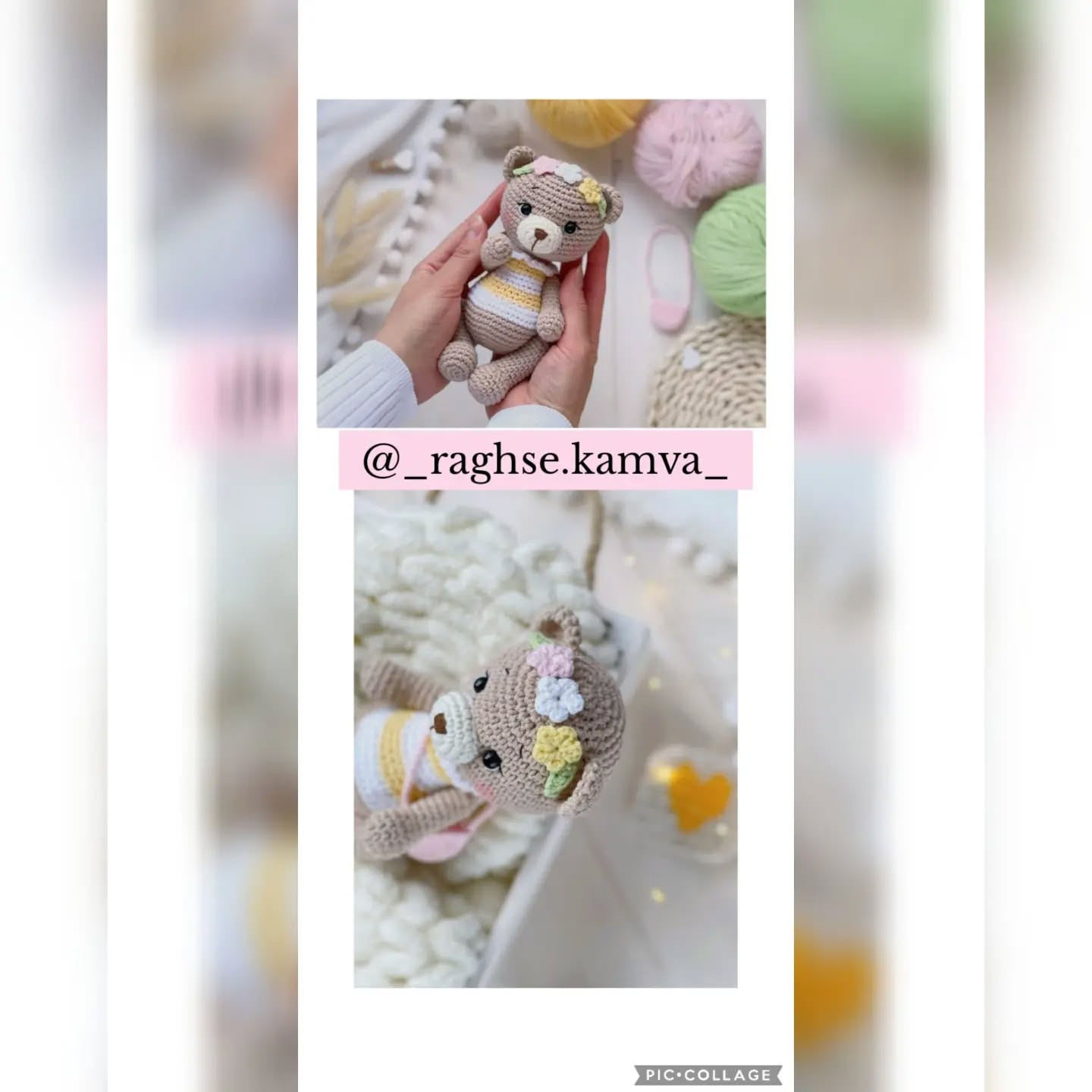 عروسک خرس قلاب‌بافی با الگوی رایگان
