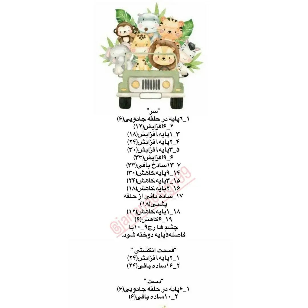 عروسک‌های انگشتی حیوانات بافتنی زیبا