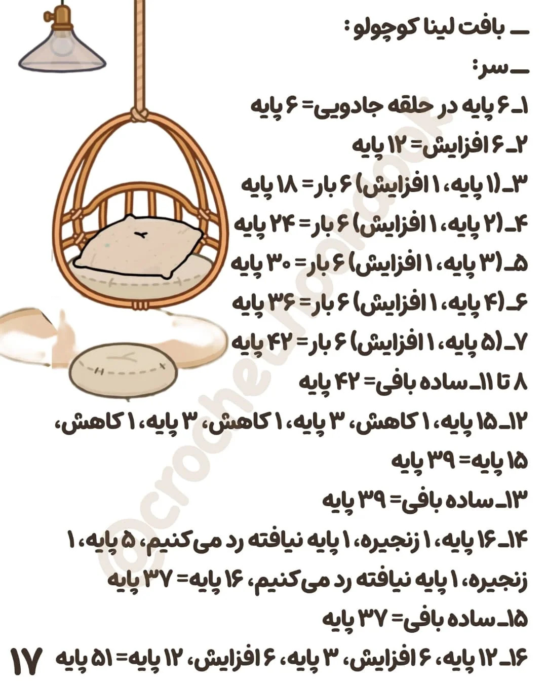 الگوی بافت عروسک با کالسکه و لوازم جانبی