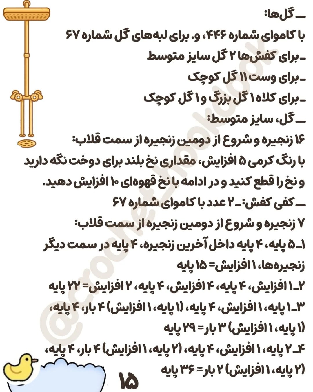 الگوی بافت عروسک با کالسکه و لوازم جانبی